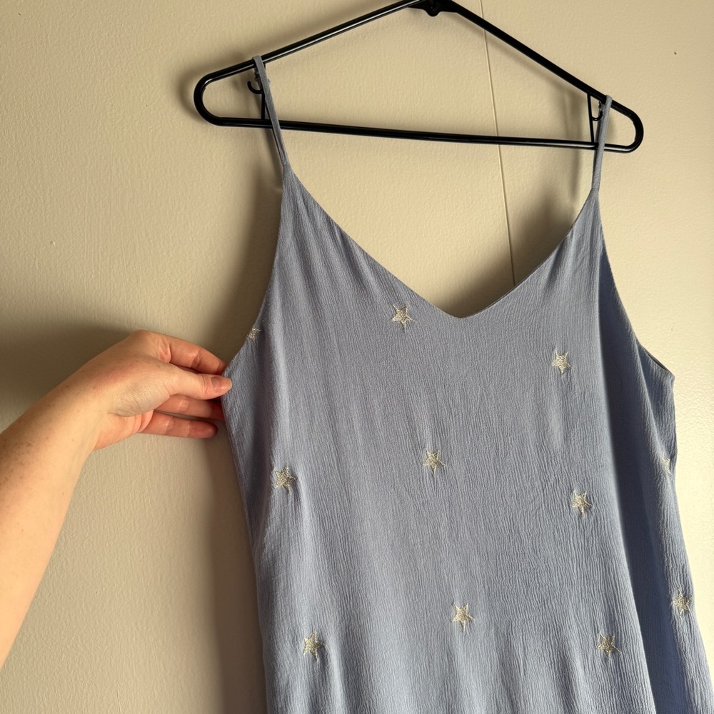 Storia Periwinkle Blue Shine Bright Swing Dress Stars Celestial Women’s Small - Picture 7 of 16